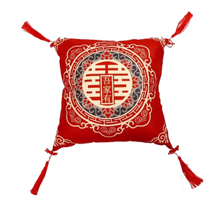 抱枕结婚一对喜字沙发客厅婚房布置套装婚礼红色抱枕套专用靠枕