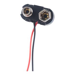 9V电池扣电池盒 T/I型 6F22方形电池座 9伏带盖带开关连接线15cm