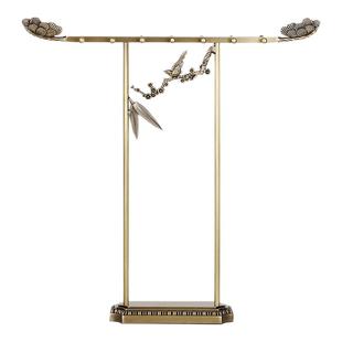 岁寒三友竹梅花松树禅意简约中式文房四宝黄铜原创设计毛笔展示架