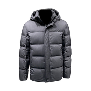 25年冬季新品男士帽子可拆卸羽绒服商务休闲鸭绒服上衣领佐诺依