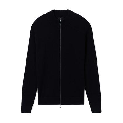 AX/阿玛尼男士小立领针织开衫