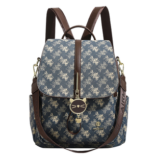 香港品牌大容量通勤旅行双肩包女2025新款轻奢小众百搭可单肩背包