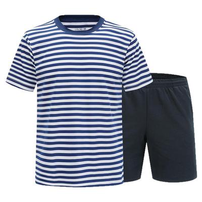 海魂衫男夏季体能训练服套装速干透气短裤t恤作训男蓝白条纹短袖