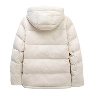 2025新款韩版短款羽绒服女连帽加厚保暖休闲宽松白鸭绒情侣装外套