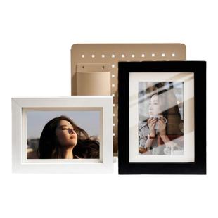 明星签名照收藏级实木6寸相框8寸画框无反光玻璃装裱摆台挂墙定制