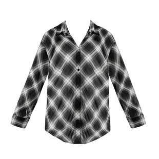 VOCK 松弛周末 休闲微透轻薄防晒复古格子长袖宽松慵懒感衬衫外套