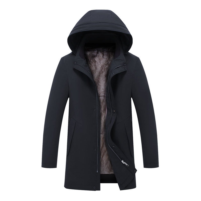 整灰貂毛威力银狐貂皮派克服海宁