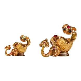 朱炳仁铜 金蛇纳财摆件蛇年生肖生日送礼书房办公桌面装饰摆件