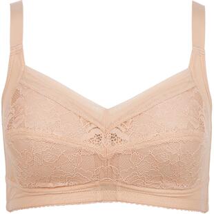 古今大胸显小收副乳防下垂聚拢无钢圈舒适文胸显瘦蕾丝杯内衣女