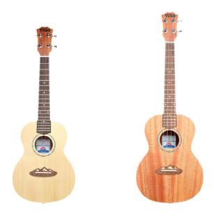 TODO趣弹尤克里里富士山下桃花心云杉单板儿童女生初学者小吉他