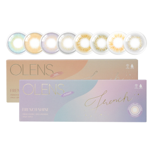 olens卡其绿french韩国美瞳日抛小直径微混血10片隐形眼镜Scandi