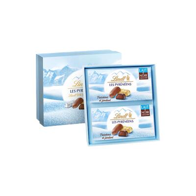 Lindt/瑞士莲官方正品冰山雪融牛奶黑巧克力172g*2进口零食年货
