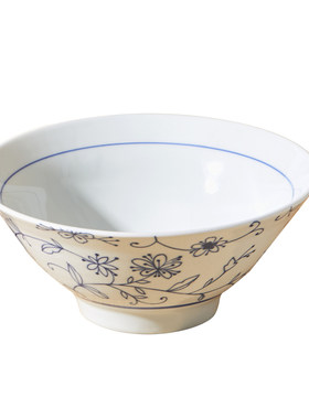 陶瓷斗笠碗釉下彩家用面碗餐具