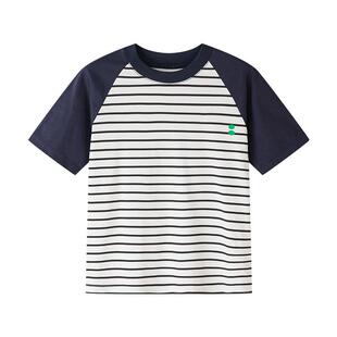 SUNNYWHITEGreen喜光童装夏季儿童T恤短袖男女童中大童运动透气