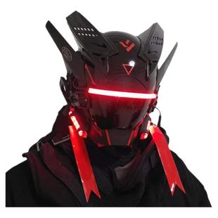 赛博朋克面具cosplay铁血战士头盔机能风科技感全脸面罩机甲风格