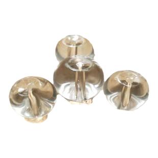 天然茶晶白水晶算盘珠扁珠隔珠隔片圆饼珠半成品散珠手链手串配件