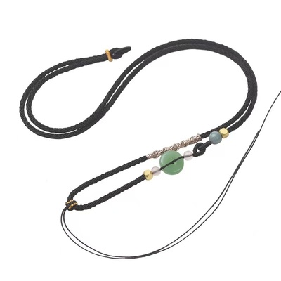 高档项链绳手工编织玉吊坠挂绳