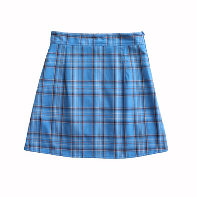 格子bm防走光半身裙复古大码a字