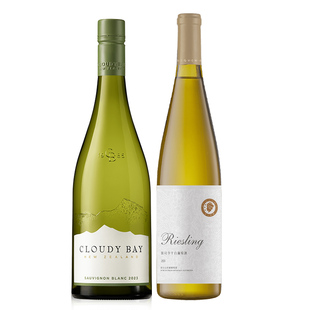 爱丝维娜雷司令干白葡萄酒云雾之湾长相思白葡萄酒组合装送礼礼袋