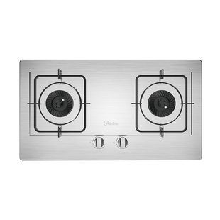 美的燃气灶PQ215家用煤气灶双灶天然气液化气不锈钢炉灶嵌入式灶