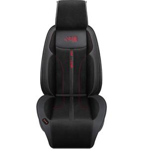 冬季石墨烯车载汽车座椅毛绒电加热坐垫12V24V货车用电热按摩座垫