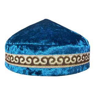 哈萨克风格帽子新疆m民族风跳舞表演花帽哈萨克族绣花片圆帽时尚