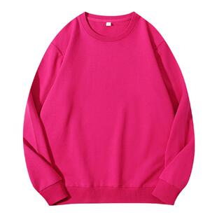 糖果色儿童圆领卫衣彩色幼儿园小学生团体活动纯色男女小学生班服