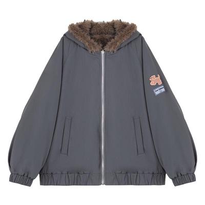 KEIKO正反两穿加厚座山雕派克服