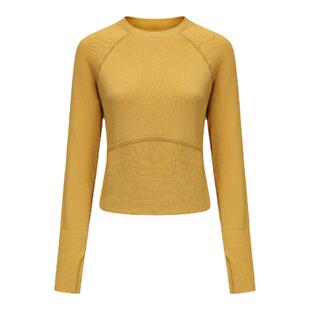 FlowEnergy健身训练服女长袖徒步瑜伽跑步速干短款插肩运动上衣