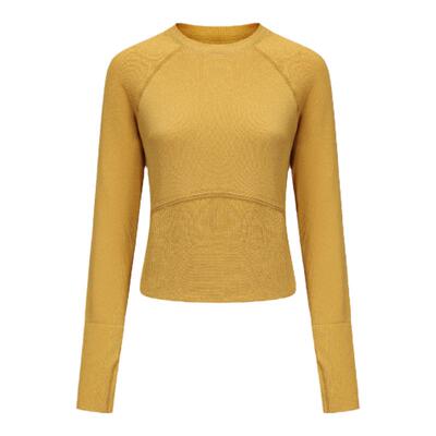 FlowEnergy健身训练服女长袖徒步瑜伽跑步速干短款插肩运动上衣