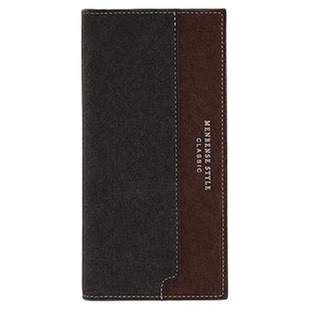 日本米拉MUL男士钱包二折磨砂长款多卡位时尚潮流名片证件零钱夹