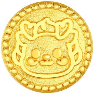 潮宏基十二生肖六合三合龙蛇黄金串珠足金转运珠硬金马年礼物生日