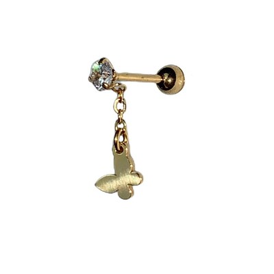 新精致温柔蝴蝶蝴蝶结耳骨钉套装