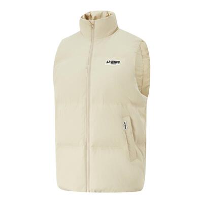 李宁正品女子宽松保暖羽绒马甲