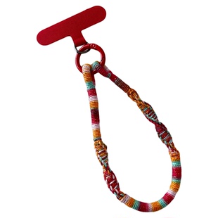 小清新编织手机挂绳链撞色设计手工编绳结实手腕绳垫片超好看手绳挂件旅游防盗腕带原创短腕绳带包钥匙高端壳