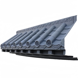 仿古屋檐瓦徽派建筑装饰屋檐挡雨板树脂瓦门头窗户雨搭一体窗檐瓦