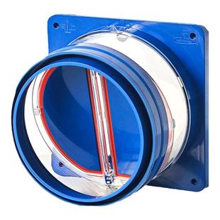 潜水艇蓝色透明止逆阀厨房排烟道抽油烟机专用卫生间止回阀防烟宝