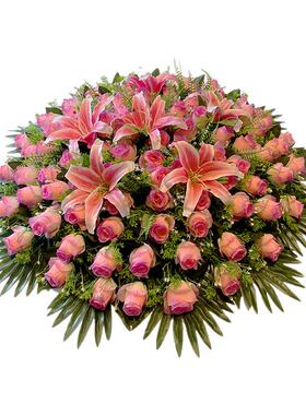 高档酒店圆桌花餐桌花包间餐厅包厢桌面转盘摆件中间装饰仿真摆花