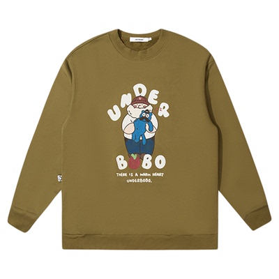 UNDERBOBO宽松圆领慵懒套头卫衣