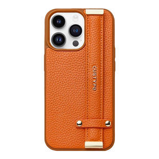 CUSTYPE适用苹果16pro手机壳iPhone17promax手腕带支架防摔皮质女高级个性轻奢好看iPhone15支点手机保护套13