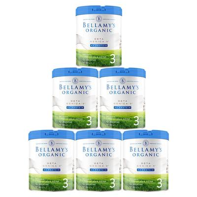 6罐澳洲贝拉米白金版3段有机奶粉