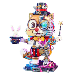 LOZ积木发光机械松鼠小颗粒拼接魔术师小丑玩具益智组装俐智新款