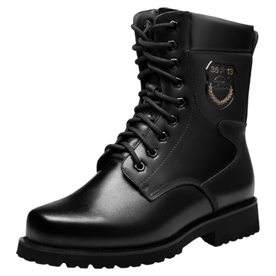 3513巡洋舰保暖真皮军勾羊毛靴