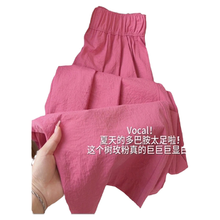 裤子女夏季2025新款山本裤直筒慵懒宽松休闲长裤薄款小个子阔腿裤