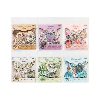 剪语花系列白牛皮纸硬卡贴纸包