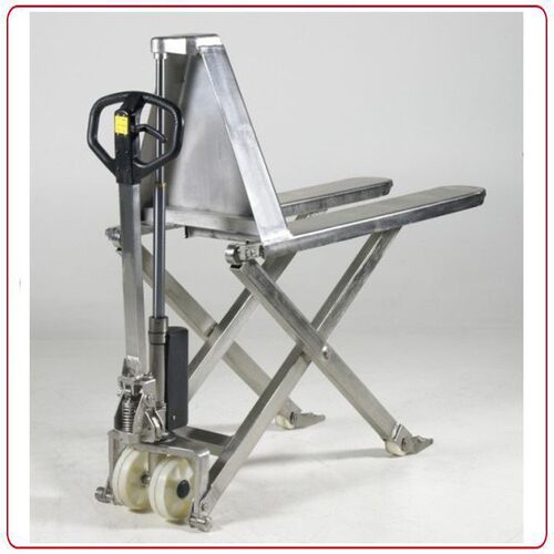 Schmeid/施盾304不锈钢手动高起升剪式搬运车洁净316剪叉升高叉车