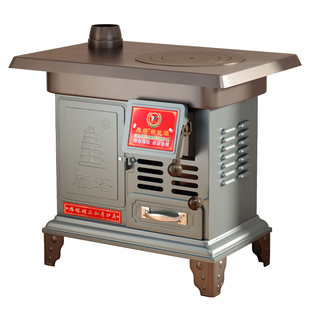 农村新型取暖炉家用室内无烟铸铁炉子采暖烧煤炭炉柴煤两用烤火炉