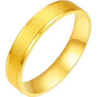 周六福黄金戒指女计价足金爱意奔赴指环手饰新年礼物