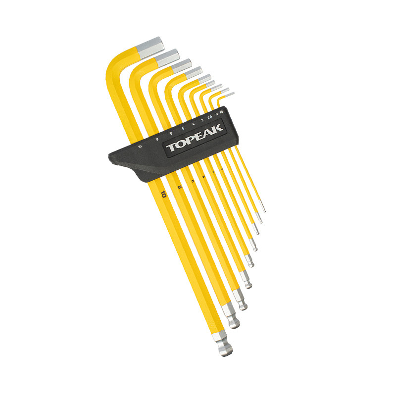 TOPEAK自行车修车工具DIY车店L型内六角扳手球头组合套装TPS-SP67