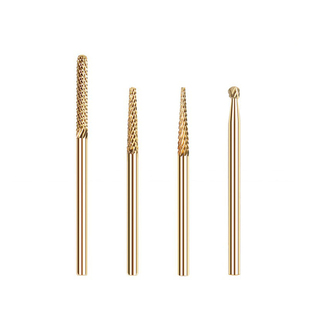 美甲钨钢金色打磨头 单支合金指甲打磨钻头修甲卸甲快去死皮通用